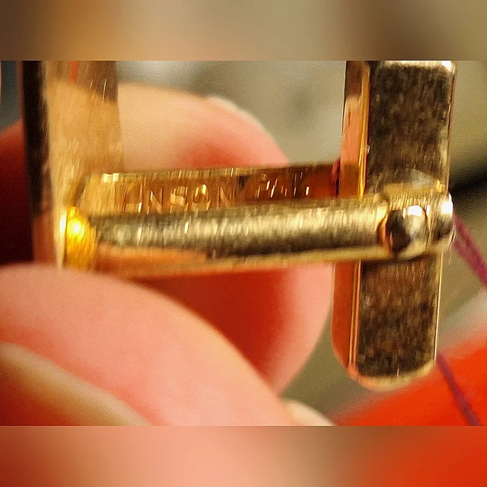 Vintage ANSON | Rectangle, Goldtone Cuff Links
